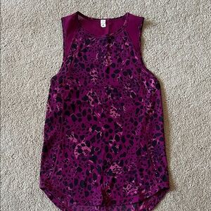 Lululemon Sleeveless Purple Printed Active Tank